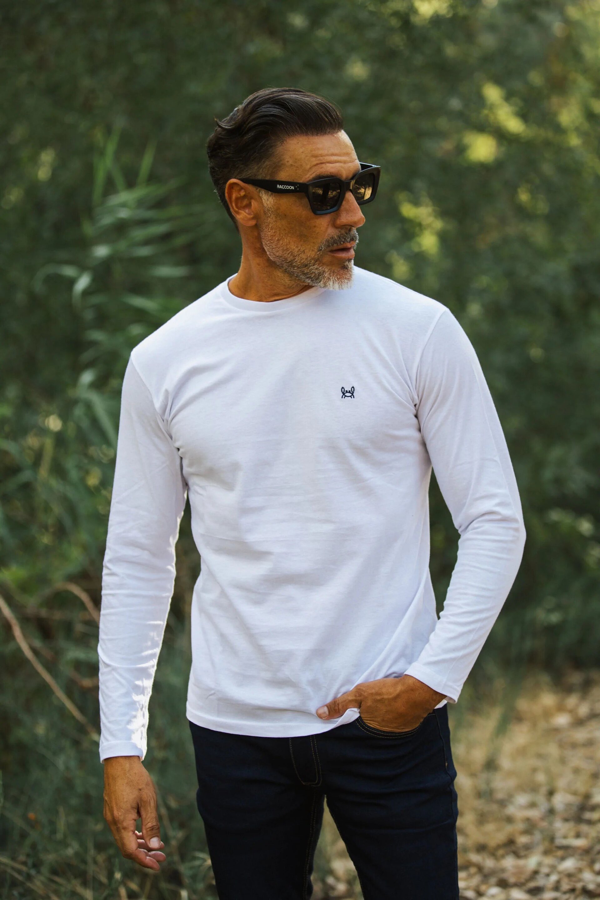 CAMISETA MANGA LARGA BLANCA - 1