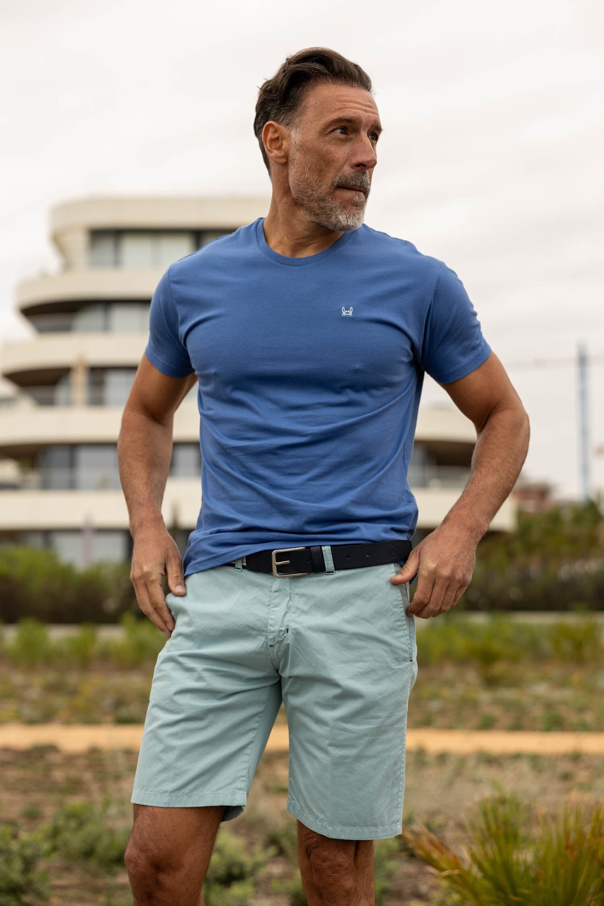 CAMISETA BASICA AZUL MEDIO - 2