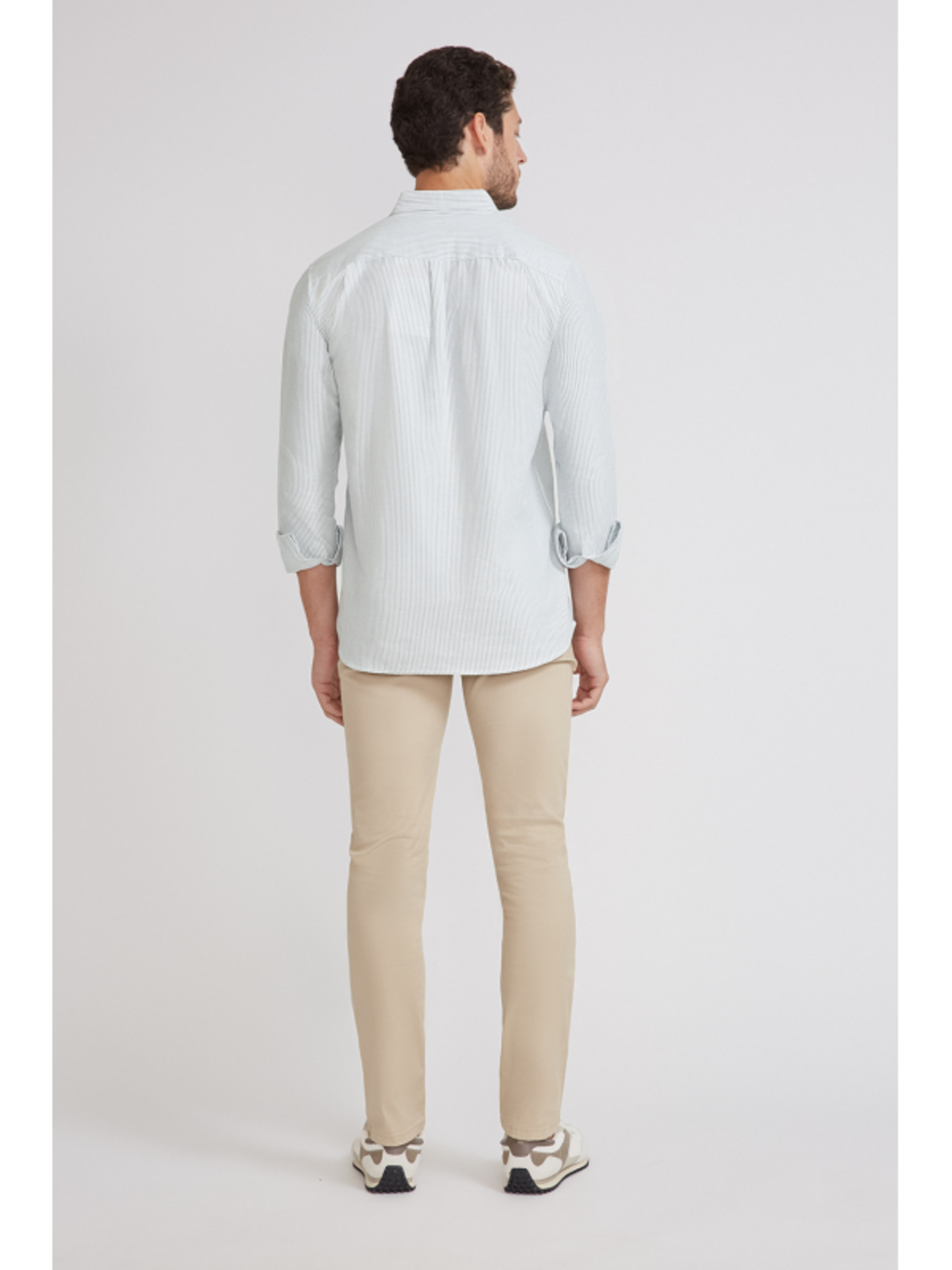 CAMISA OXFORD RAYAS VERDE - 2
