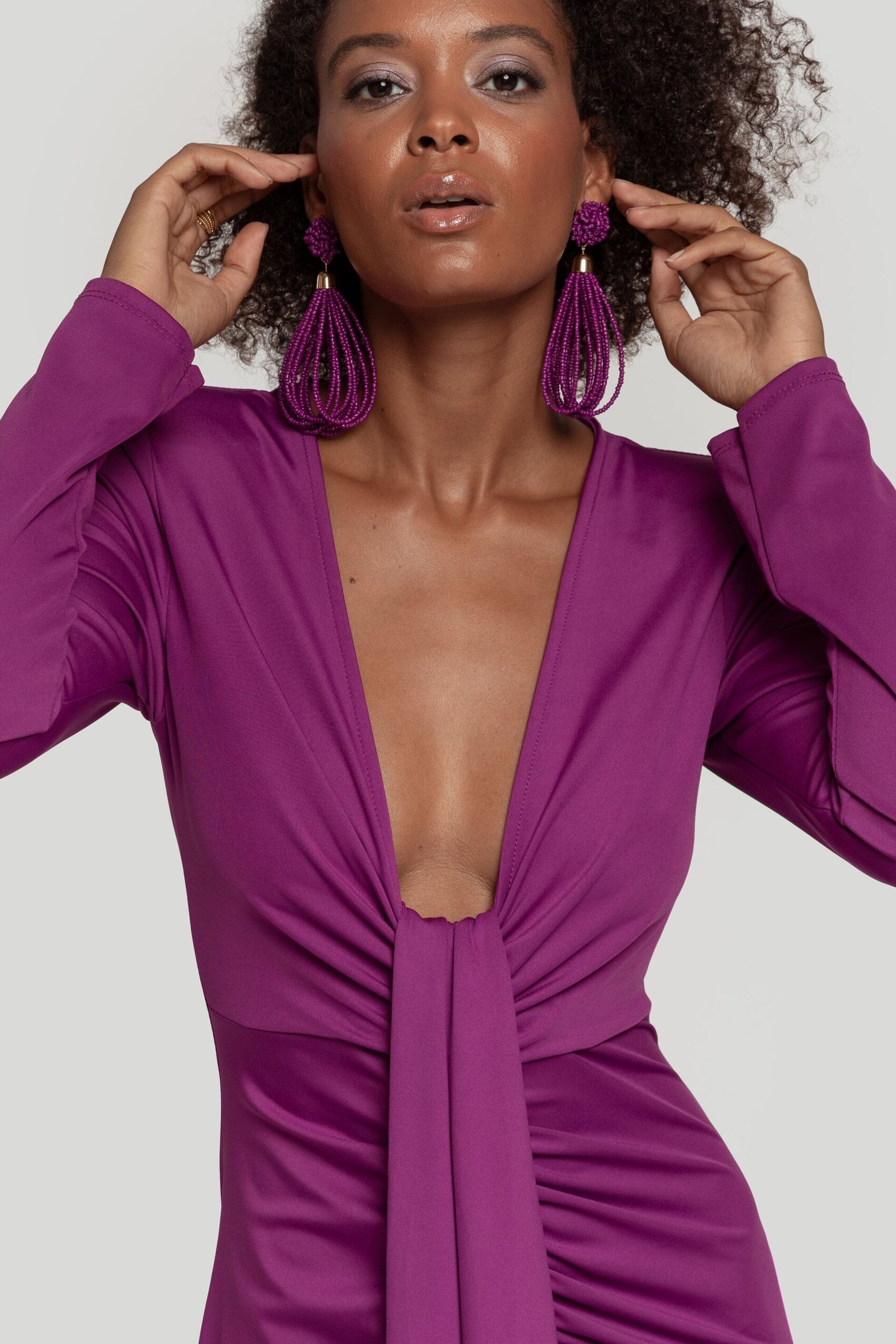 VESTIDO ESCOTE MORADO - 2