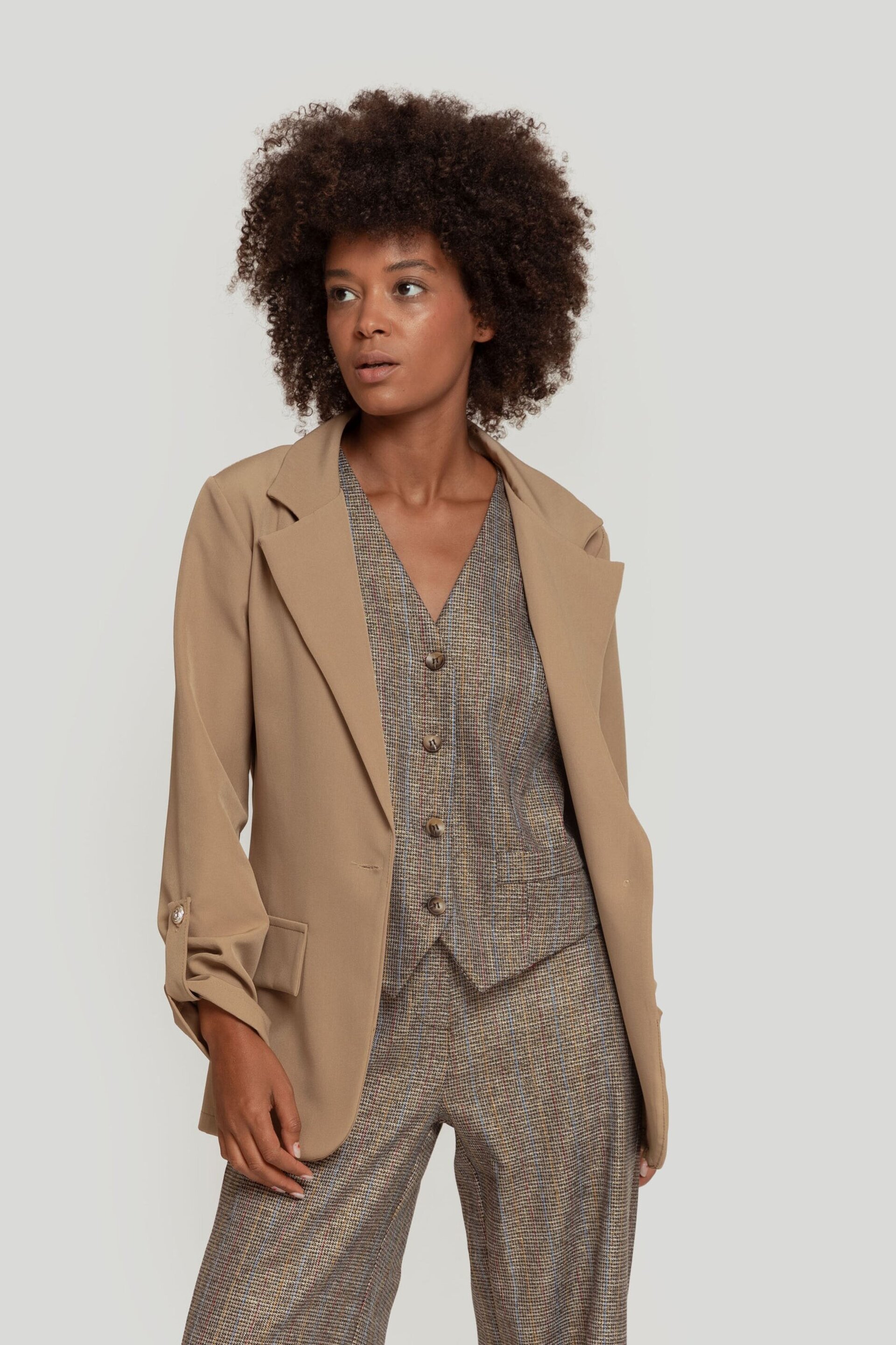 BLAZER REMANGADA CAMEL - 2