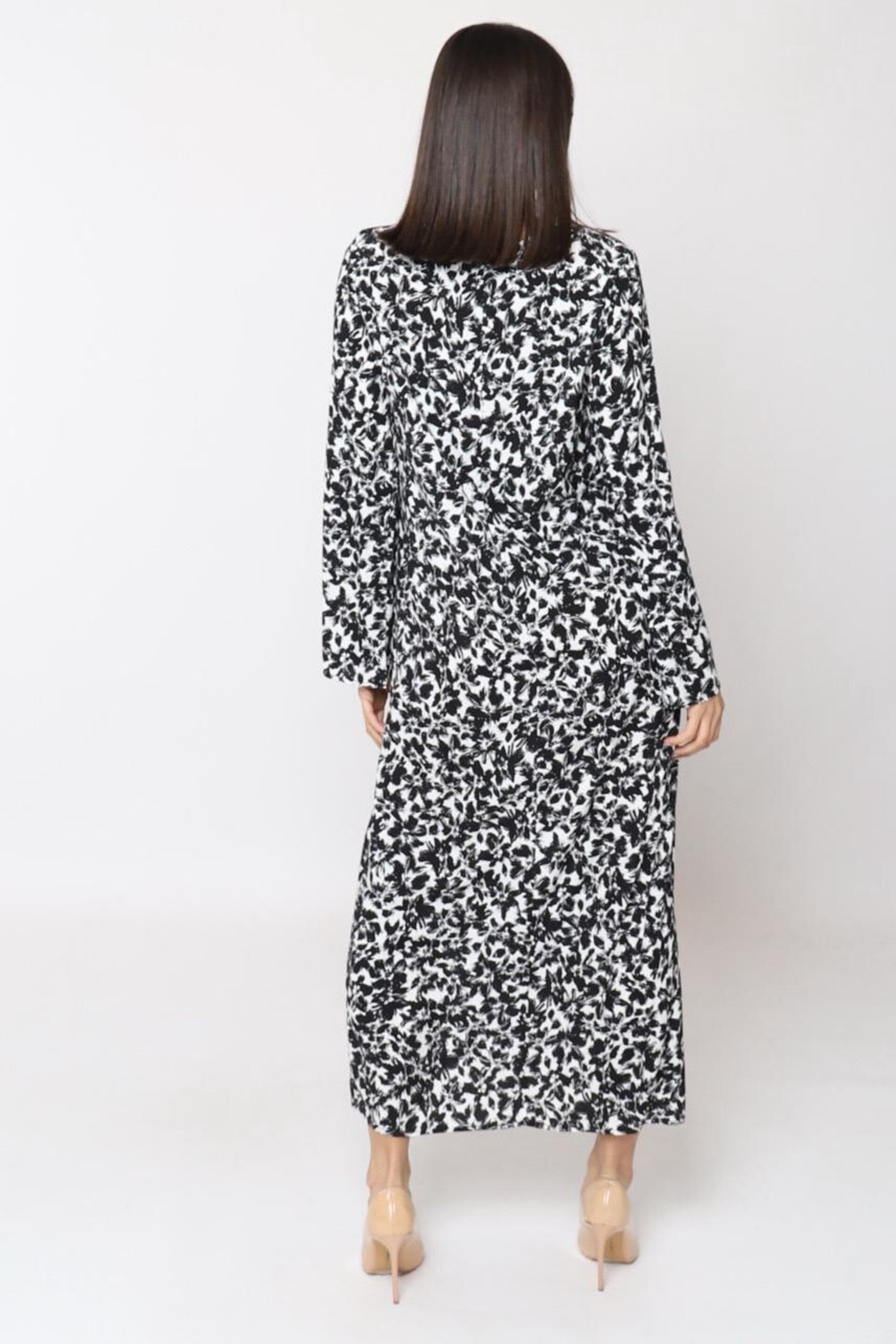 VESTIDO MIDI BLACK BLOOM - 3