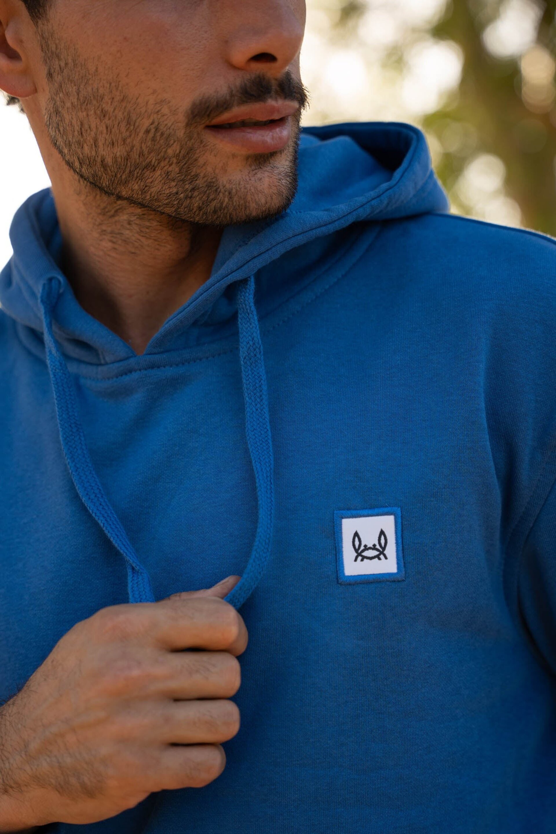 SUDADERA CAPUCHA BÁSICA AZUL TINTA - 2