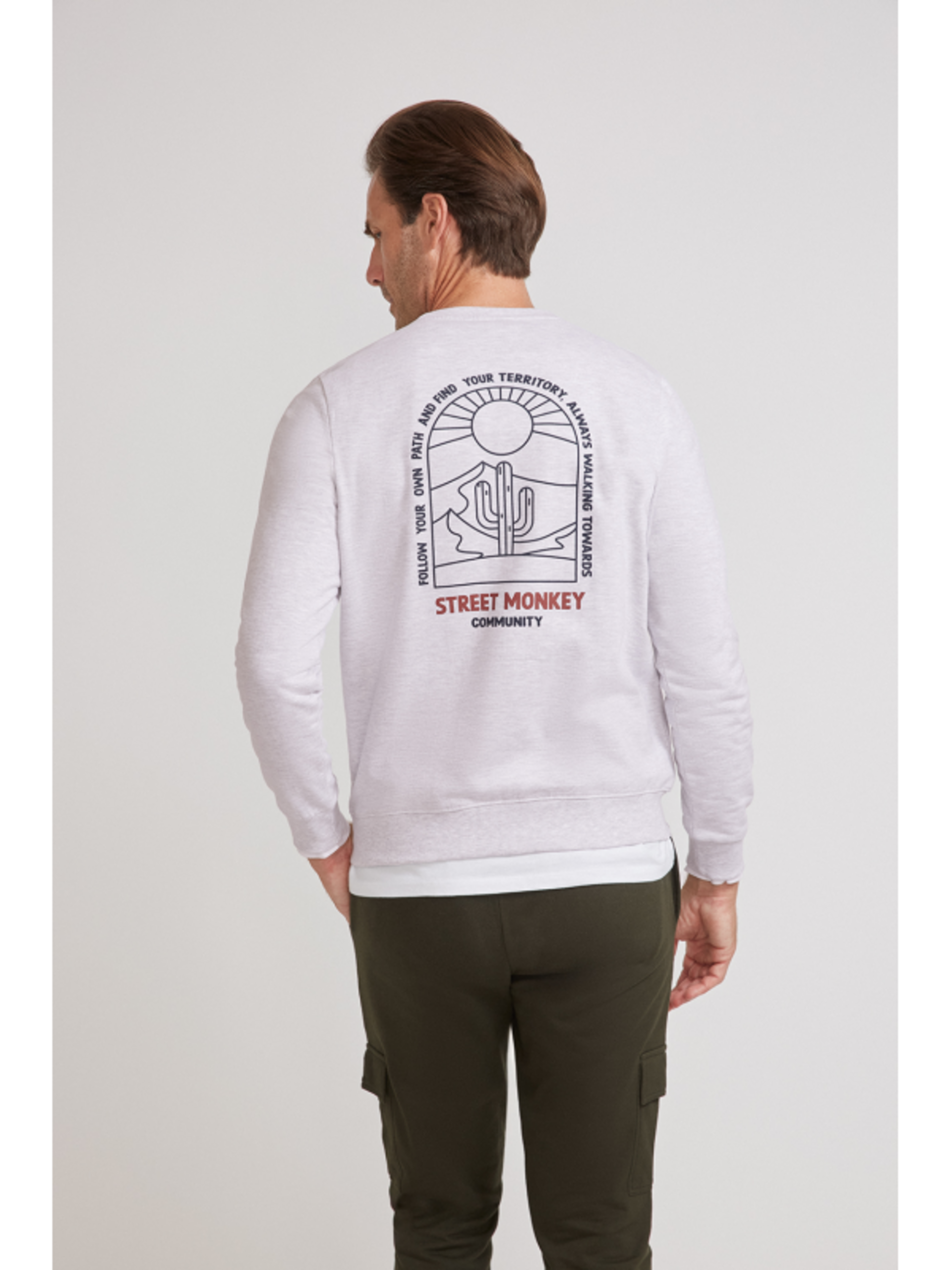 SUDADERA "FOLLOW YOUR OWN" GRIS - 2
