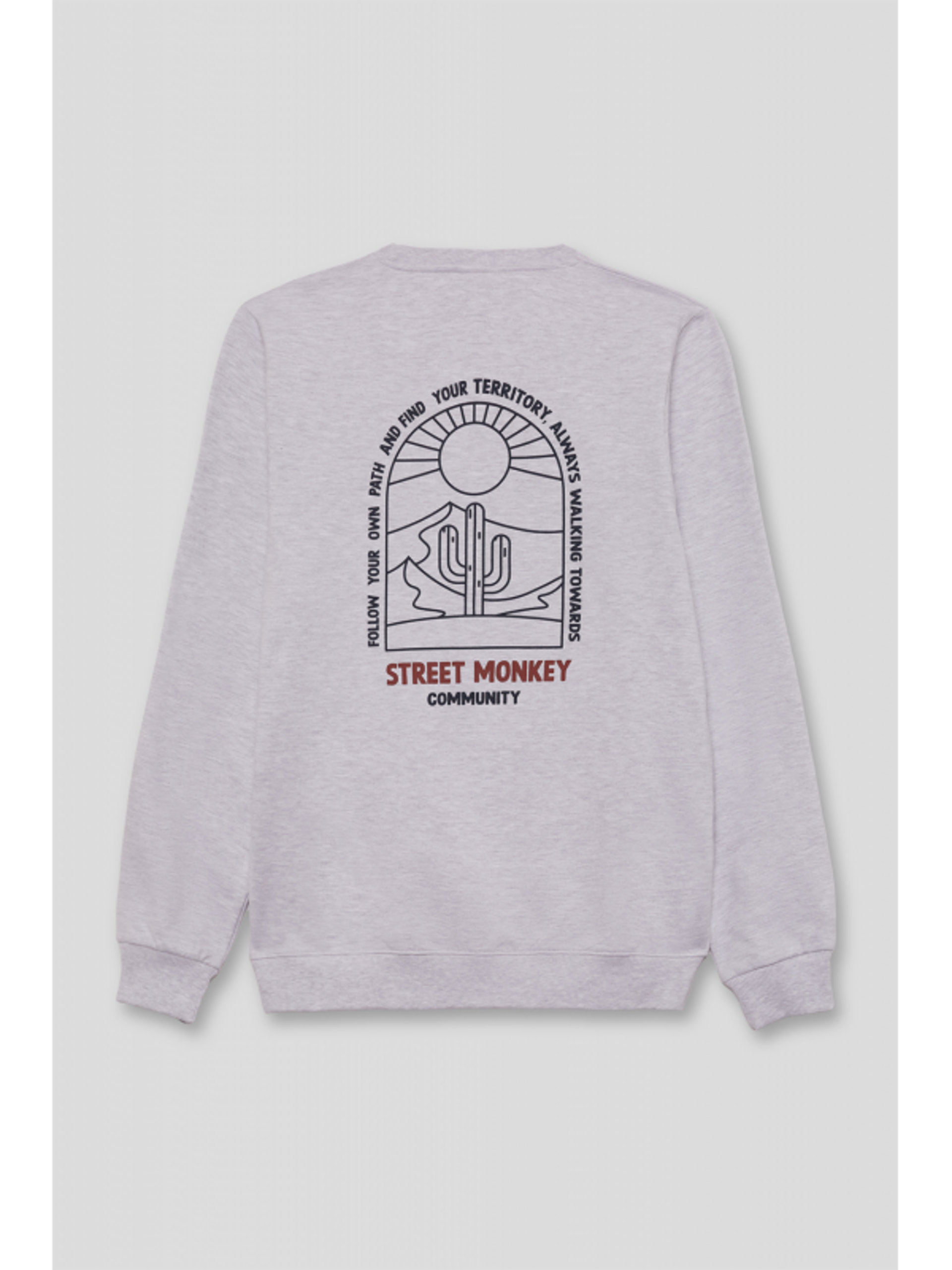 SUDADERA "FOLLOW YOUR OWN" GRIS - 5