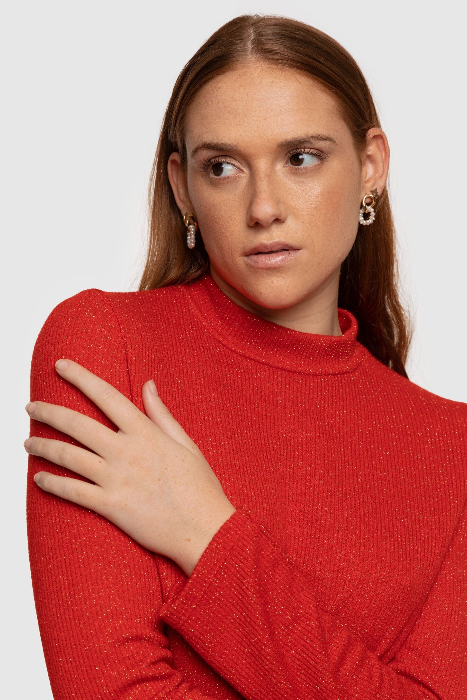 CAMISETA DE PUNTO ROJO - 2