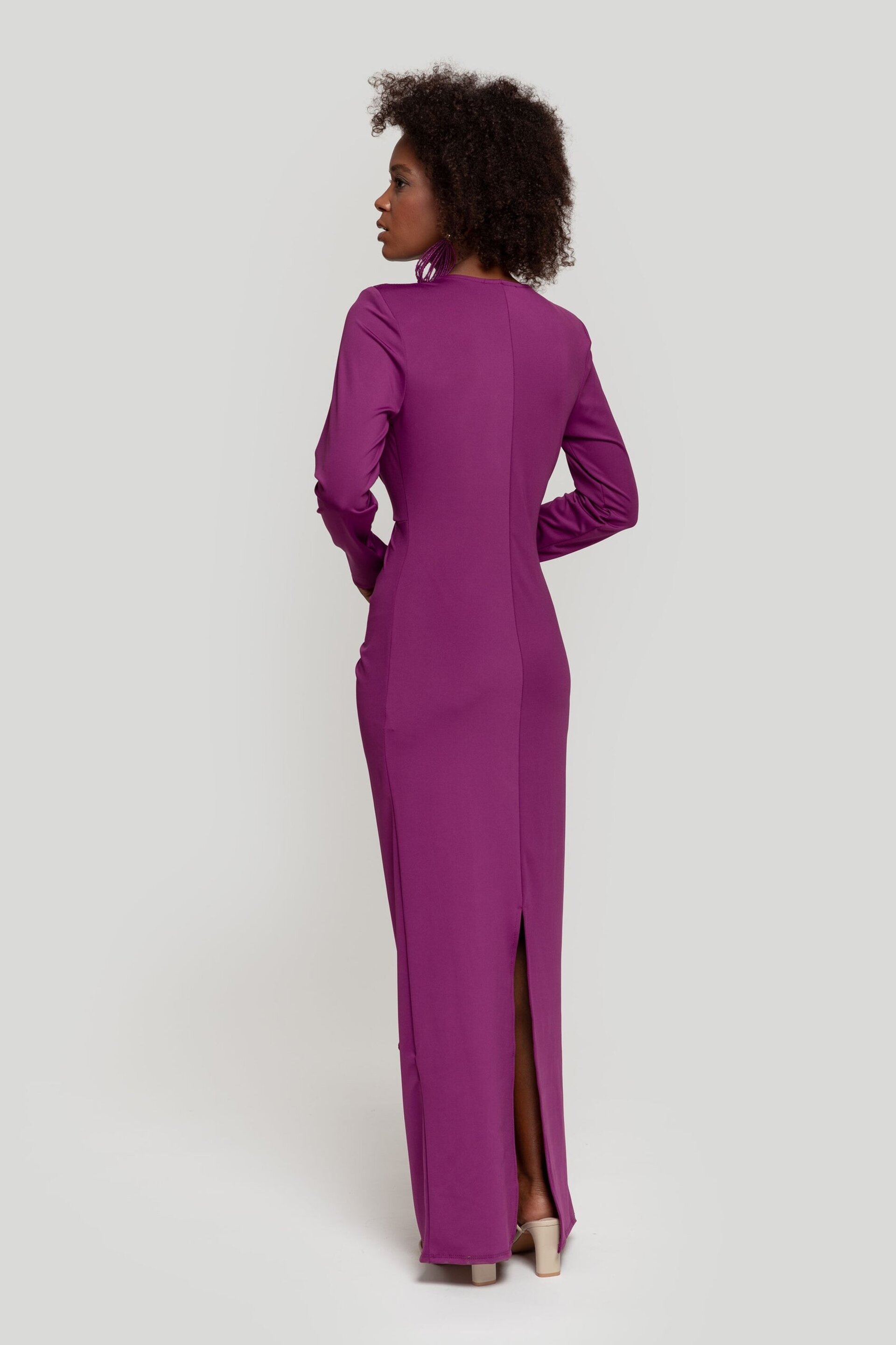VESTIDO ESCOTE MORADO - 4