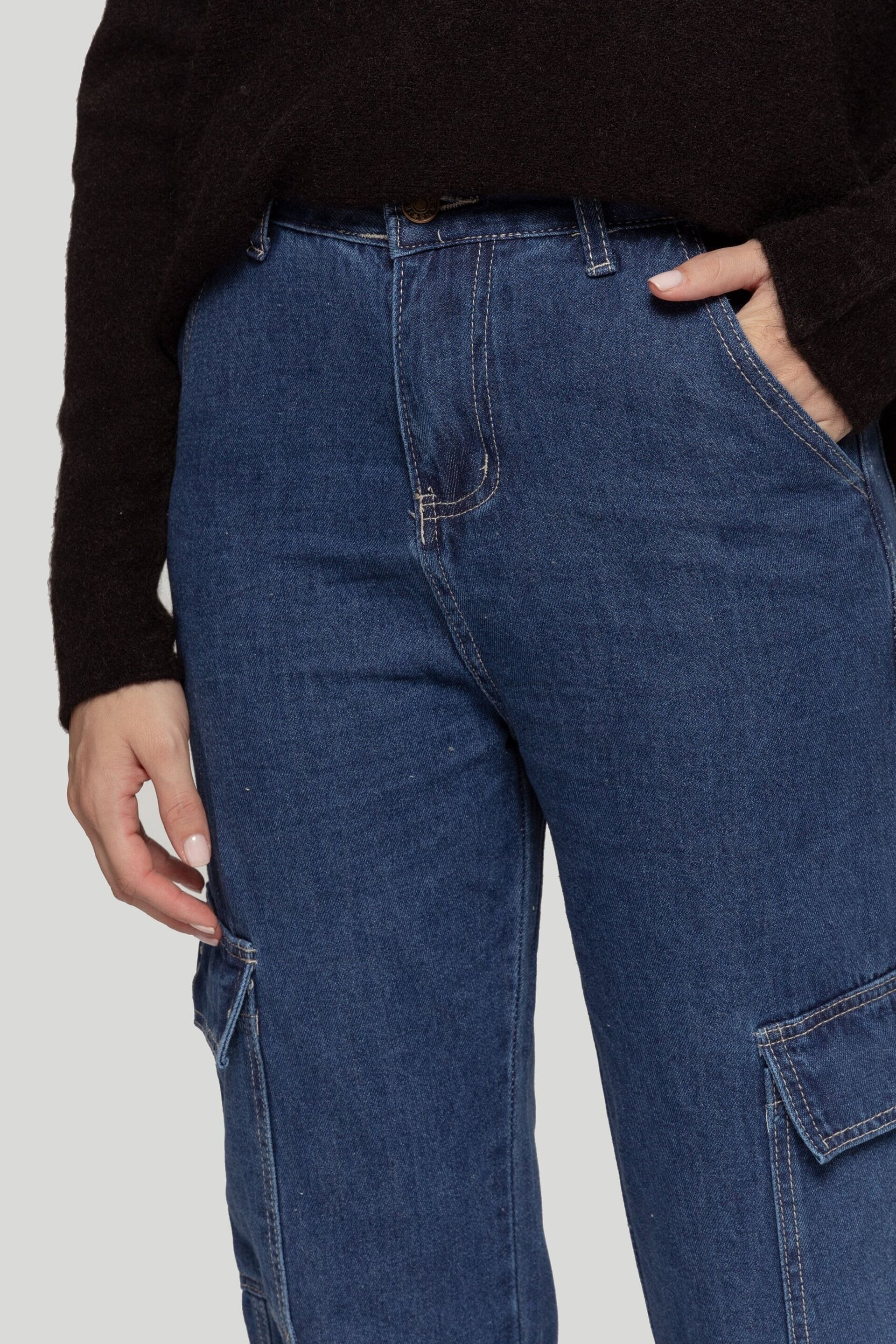 JEANS DENIM CARGO - 2