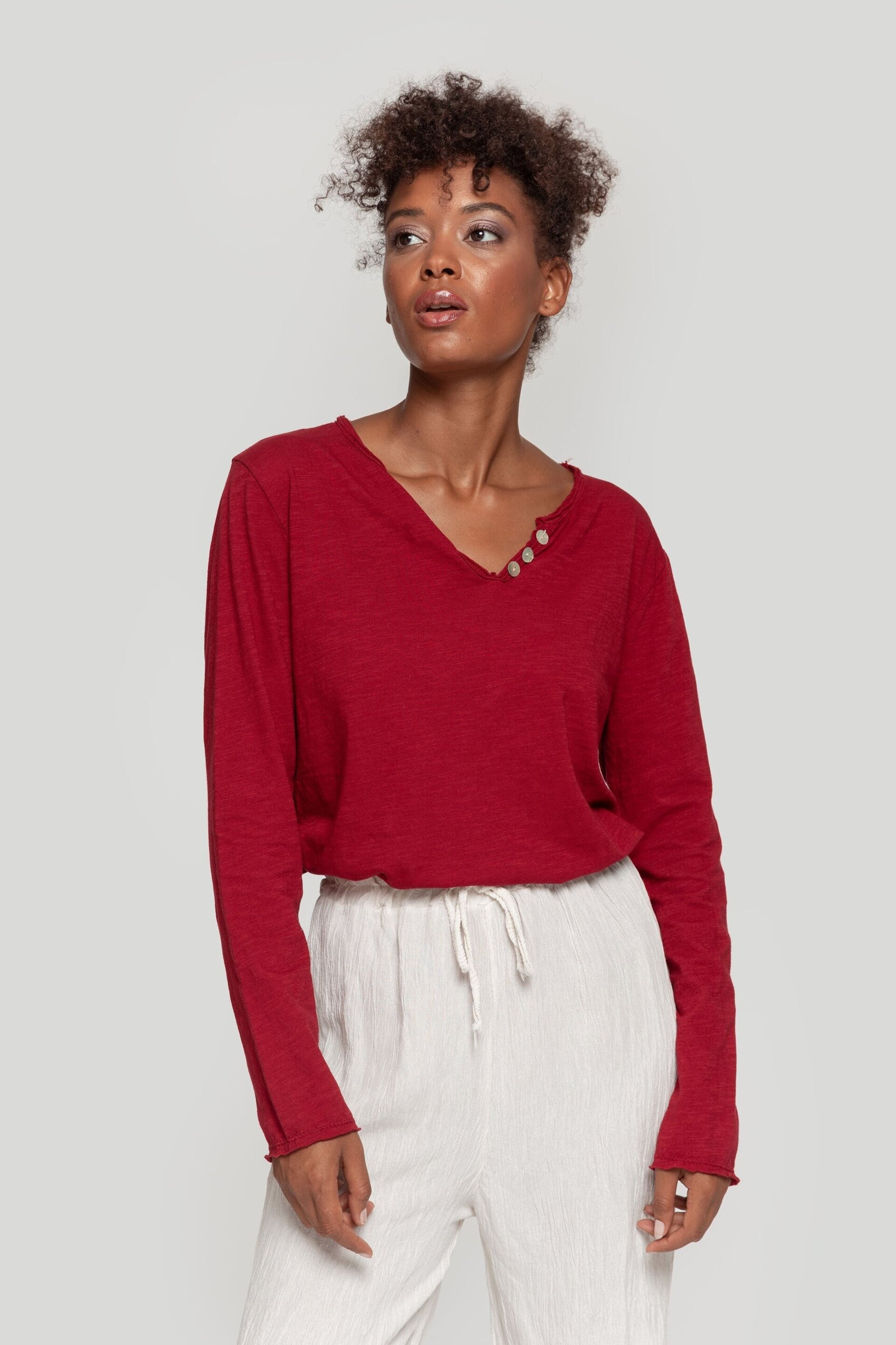 CAMISETA SLEEVE BURDEOS - 2