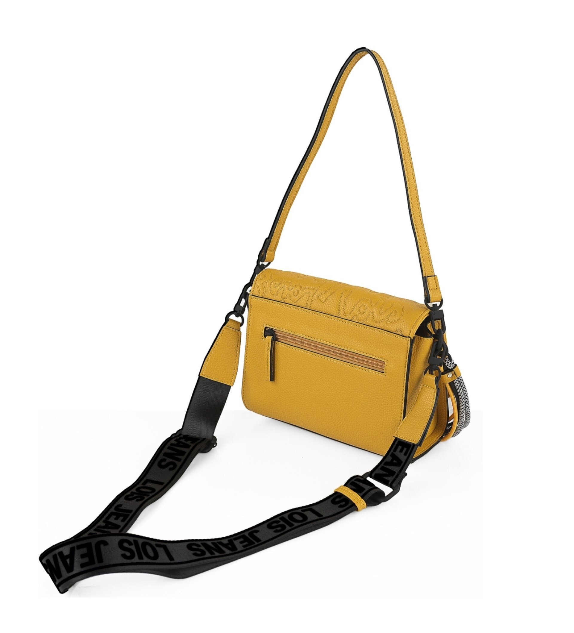 BOLSO BANDOLERA CON SOLAPA AMARILLO VANCOUVER LOIS - 4