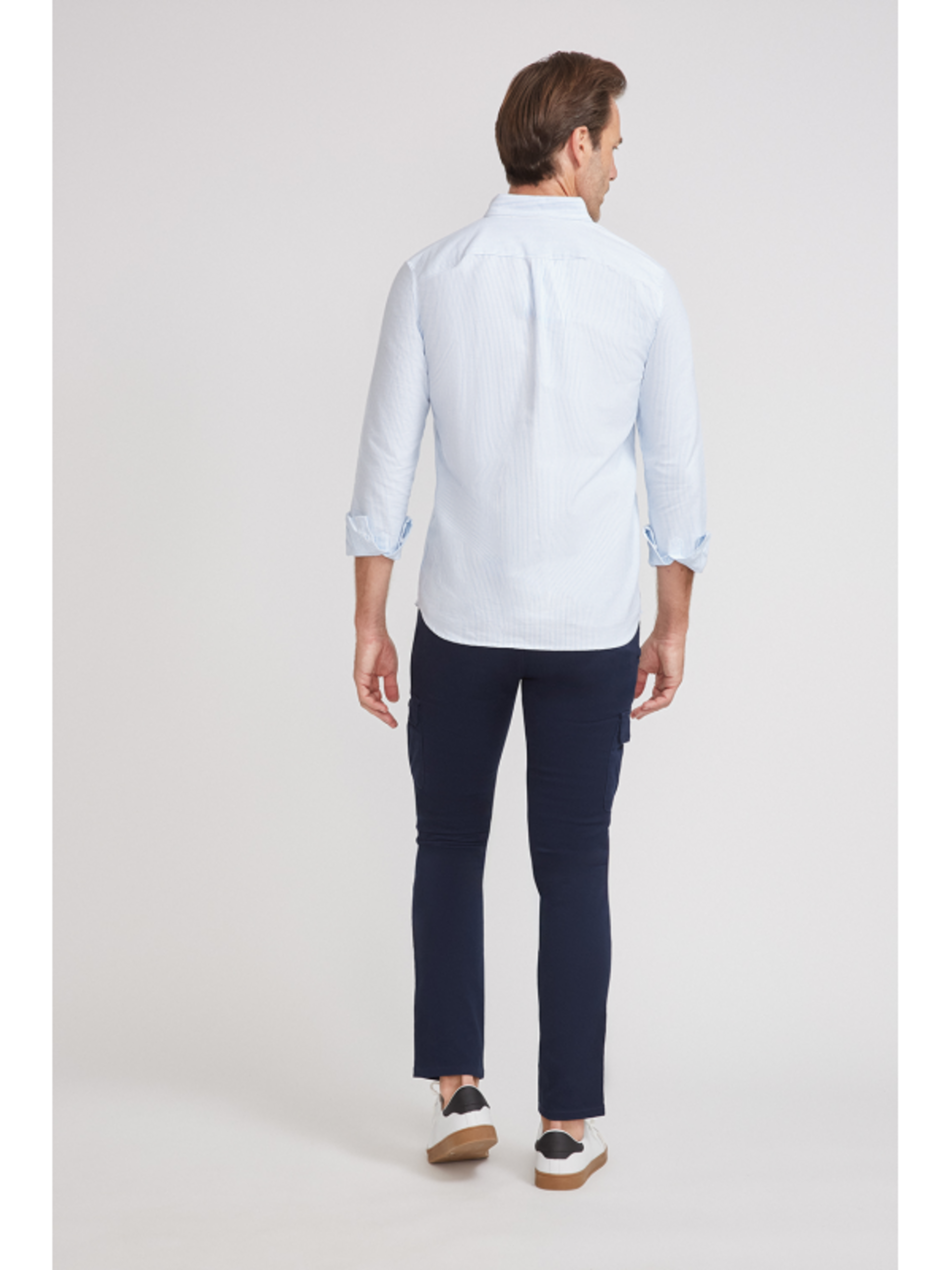 CAMISA OXFORD RAYAS AZUL - 2