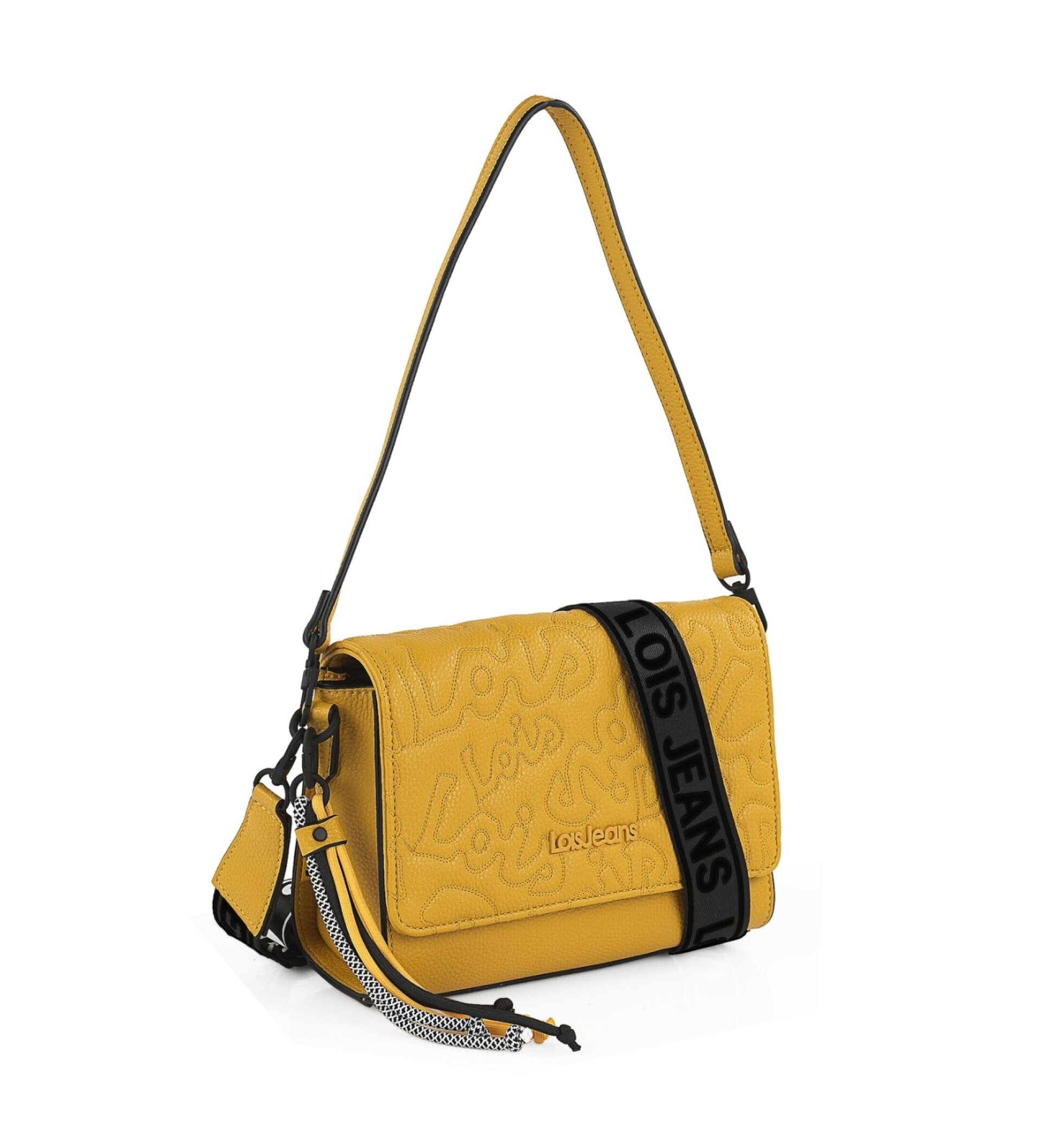 BOLSO BANDOLERA CON SOLAPA AMARILLO VANCOUVER LOIS - 5