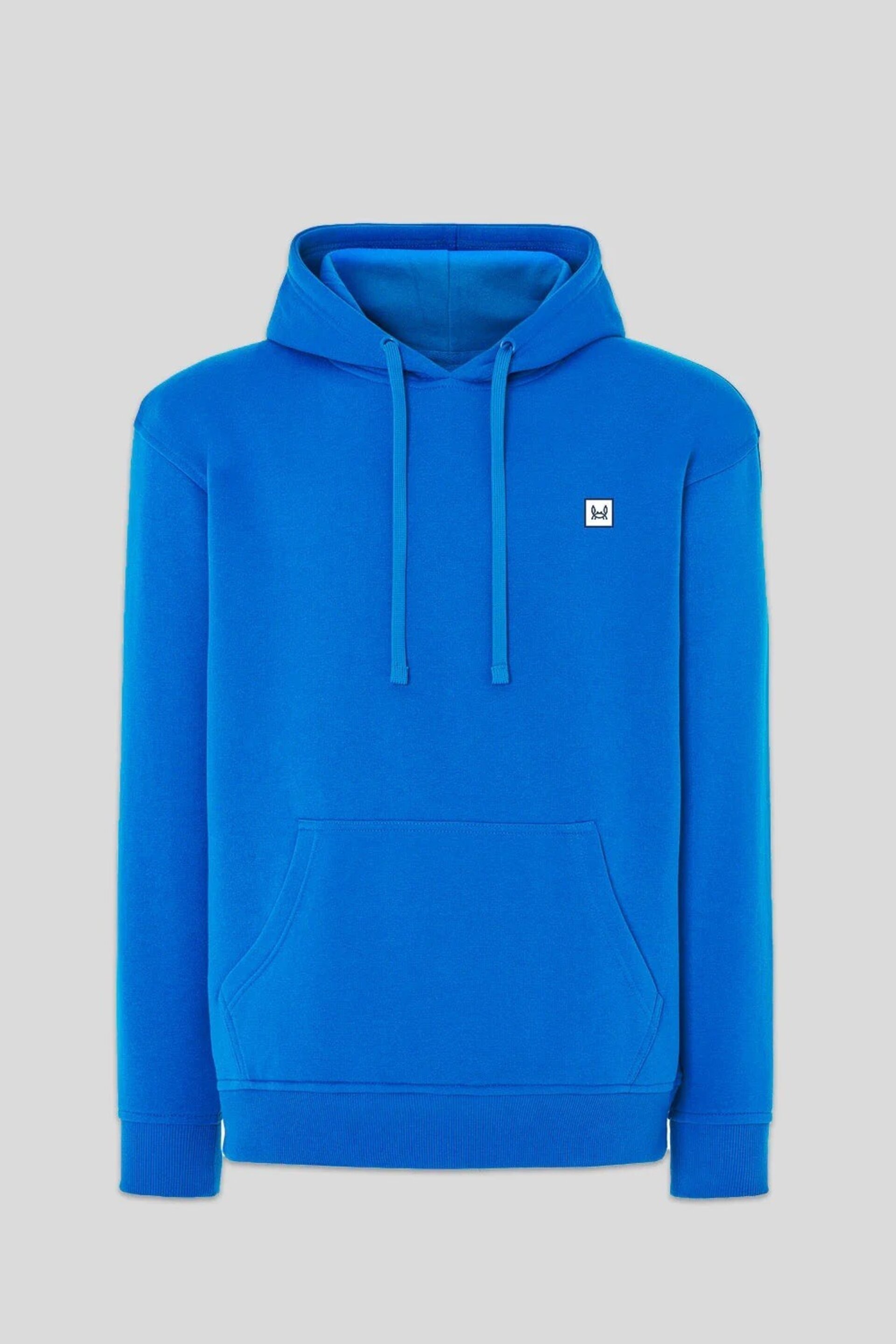 SUDADERA CAPUCHA BÁSICA AZUL TINTA - 4